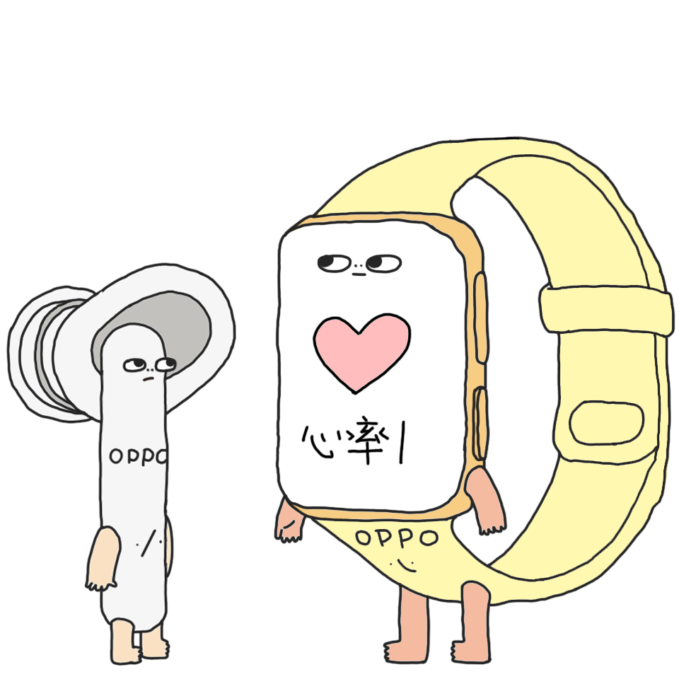 OPPO上線“方方圓圓”表情包，每副耳機都有它的脾氣
