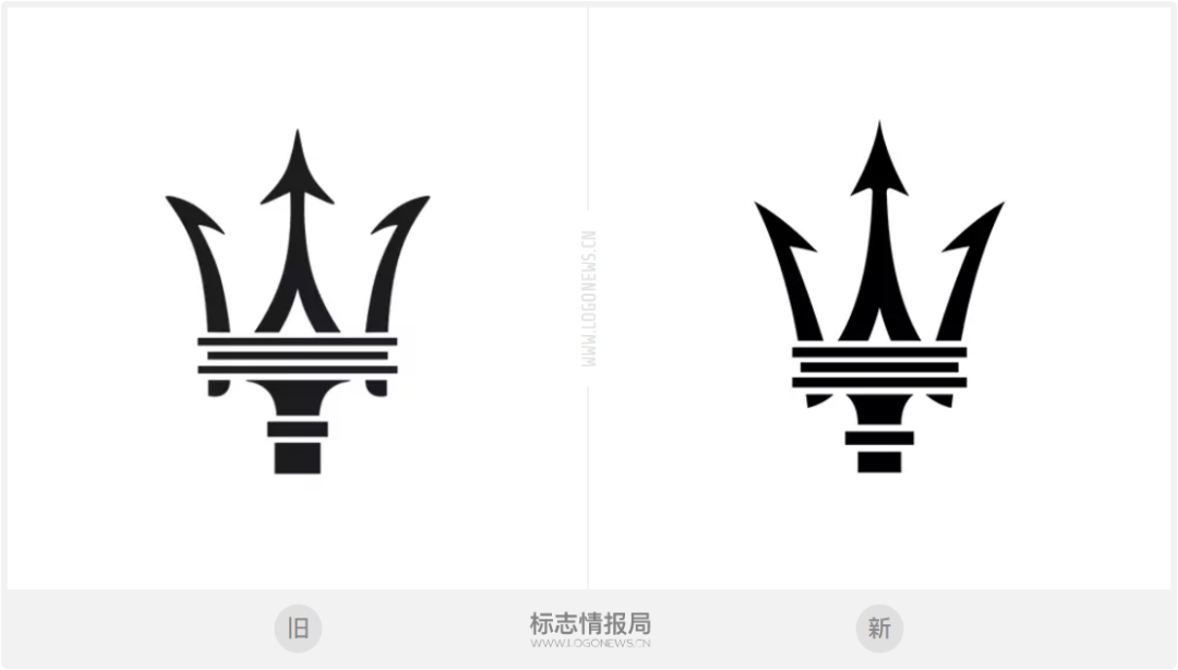 瑪莎拉蒂23年后更新Logo！三叉戟更鋒利了！